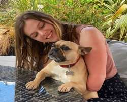 Isabelle is an animal lover and has a dog named coco in her home. She clicked a lot of pictures with coco in the lockdown.